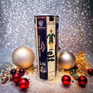 Christmas Movie VHS Tape Tumbler Cup Elf Home Alone Vacation Jingle‎ All The Way